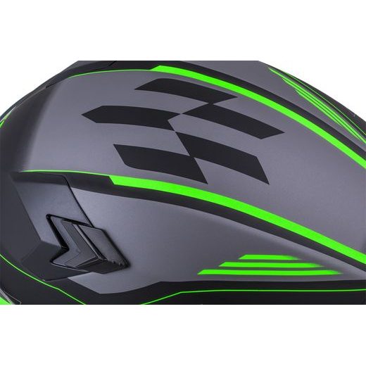 Full face helmet CASSIDA INTEGRAL 3.0 ROXOR black matt/ green/ grey XS