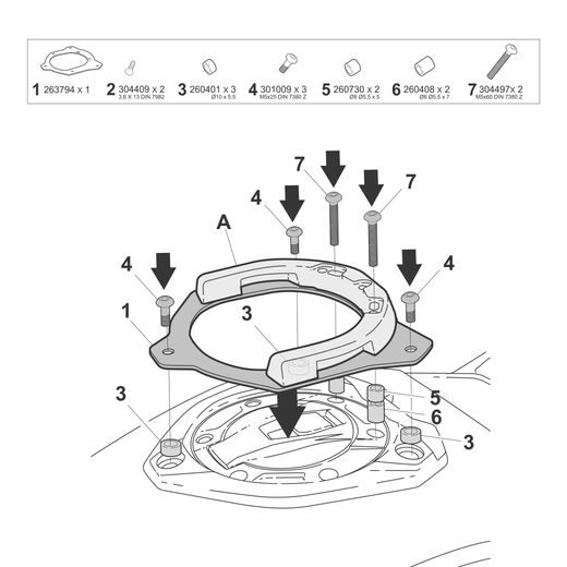 Click system fitting kit SHAD K015CS