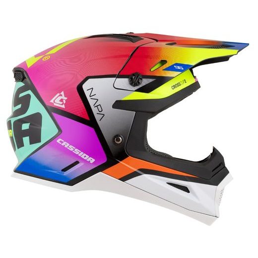 Motocross Helmet CASSIDA CROSS CUP 2 NAPA multicolor pearl S