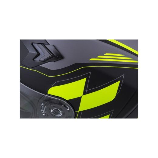 Full face helmet CASSIDA INTEGRAL 3.0 ROXOR yellow fluo matt/ white/ black/ grey 2XL