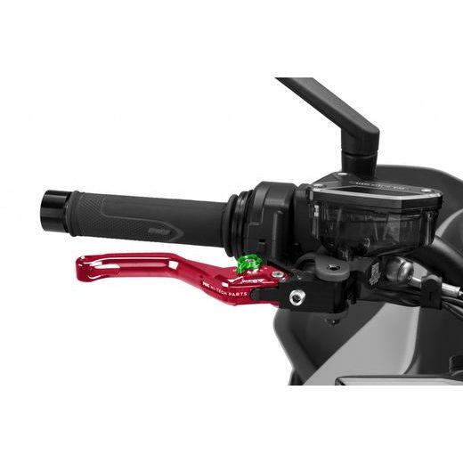 Bremsehebel ohne Adapter PUIG 4.0 4130RV kurz red/green