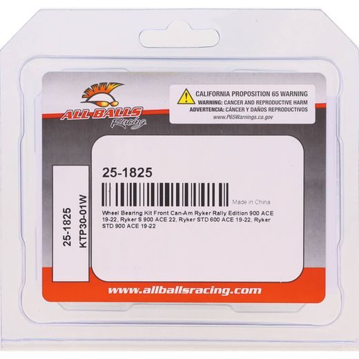 Wheel Bearing Kit All Balls Racing WB25-1825