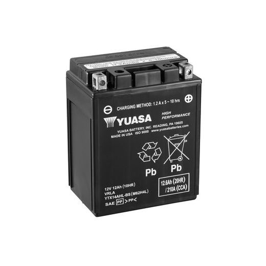 Wartungsfreie Motorradbatterie YUASA YTX14AHL-BS