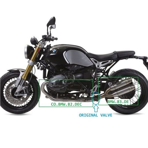 Auspuff komplett GPR DEEPTONE CO.BM.82.E4.CAT.DE Brushed Stainless steel including removable db killer and catalyst