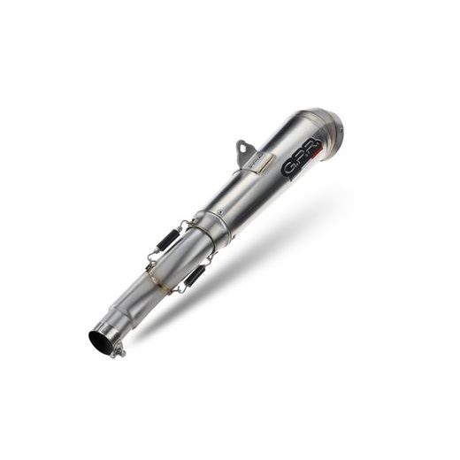 Slip-on exhaust GPR POWERCONE EVO E4.KT.105.1.PCEV Brushed Stainless steel including removable db killer and link pipe