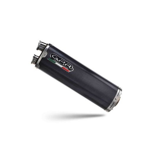 Slip-on exhaust GPR DUAL POPPY BRK24.VO.7.DUAL.PO Brushed Stainless steel including removable db killer and link pipe