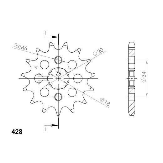 Ritzel SUPERSPROX CST-259:13 13T, 428