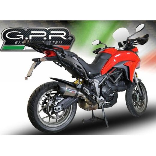Slip-on exhaust GPR NEW GRAND PRIX EVO TITANIUM E5.D.139.GPAN.TO Brushed Titanium including removable db killer and link pipe