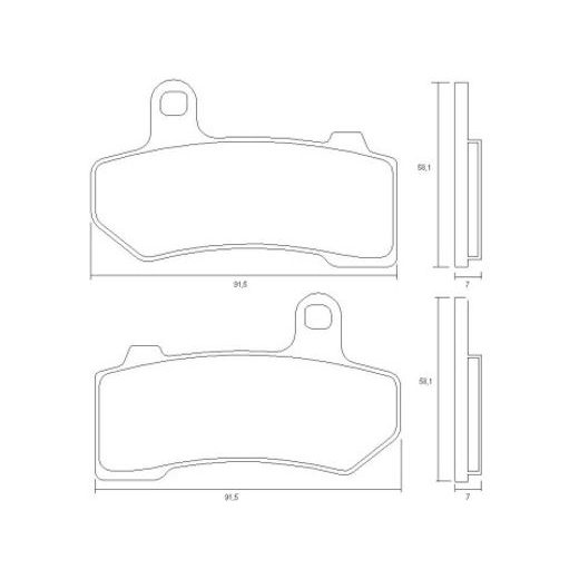 Bremsbeläge ACCOSSATO AGPA219 ST