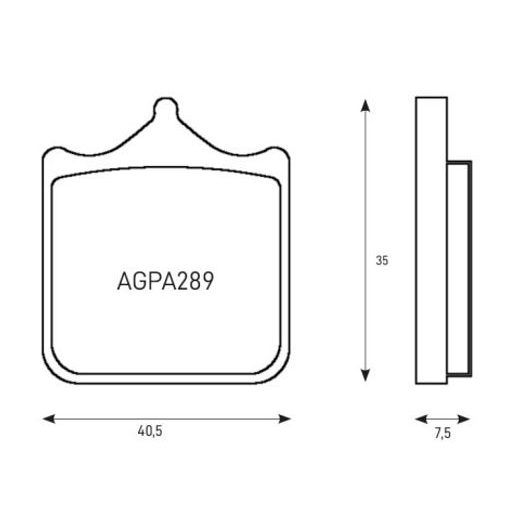 Bremsbeläge ACCOSSATO AGPA189 ST