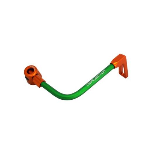 Lever guard ACCOSSATO with green hose and joint right, aluminium