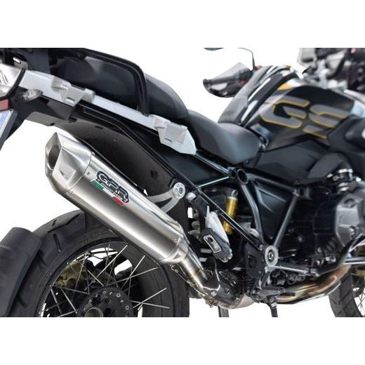 Slip-on exhaust GPR FURORE-X ACCIAIO INOX E5.H.264.FUXIO Brushed Stainless steel including removable db killer and link pipe