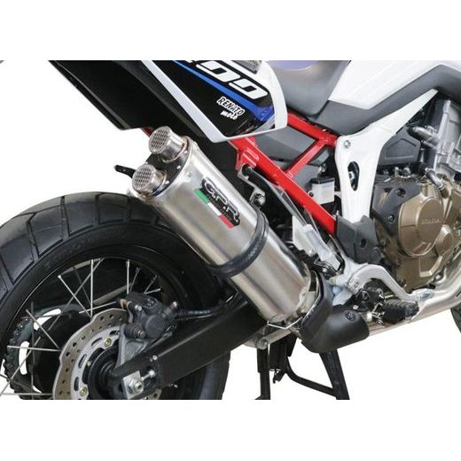 Slip-on exhaust GPR DUAL INOX E4.H.226.1.DUAL.IO Matte Inox including removable db killer and link pipe