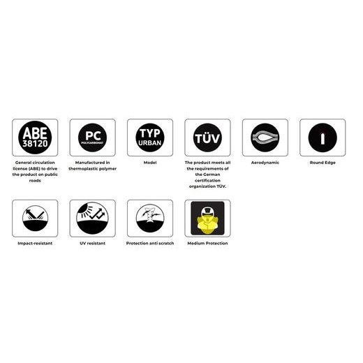 Windschirm PUIG URBAN 22088H getönt