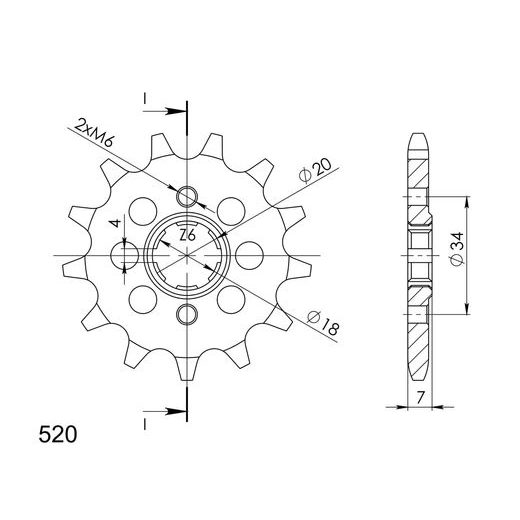 Ritzel SUPERSPROX CST-329:14 14T, 520