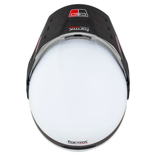 Motocross Helmet CASSIDA FORMX FLATOUT white/ black/ red/ black matt peak L