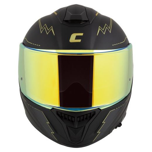 Full face helmet CASSIDA Integral GT 2.1 Flash matt black/ metallic gold/ dark grey 3XL
