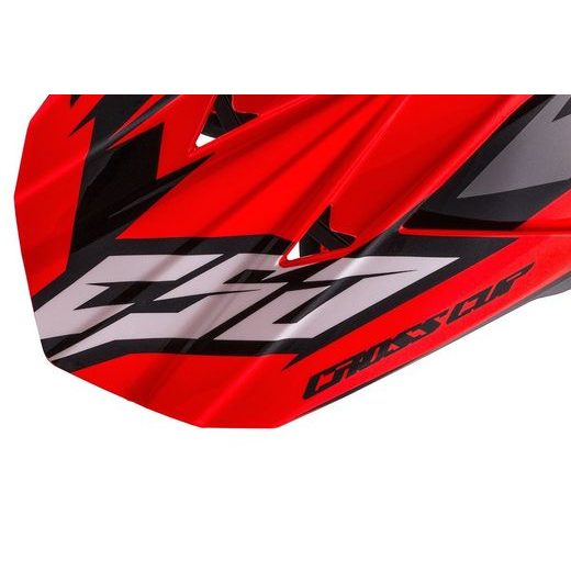 Motocross Helmet CASSIDA CROSS CUP JUNIOR orange fluo / white / black / grey