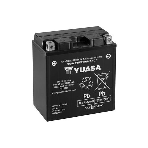 Wartungsfreie Motorradbatterie YUASA YTX20CH-BS