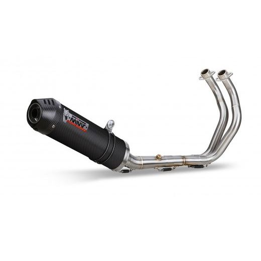 Auspuff komplett 2x1 MIVV OVAL Y.053.L3C Carbon / Carbondeckel small