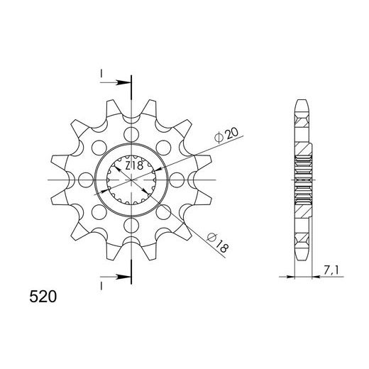 Ritzel SUPERSPROX CST-427:12 12T, 520