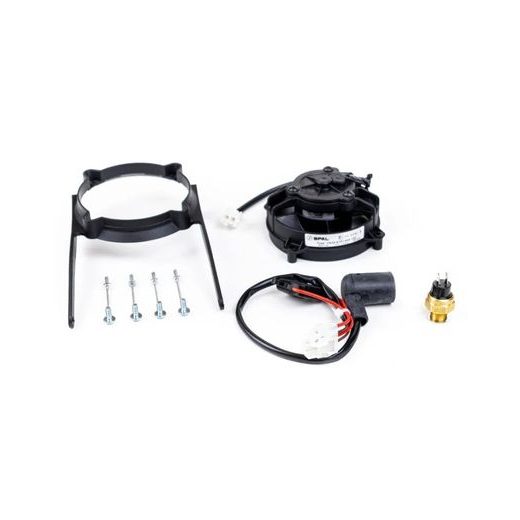 Radiator cooling fan and mounting kit SPAL EP-RFS-PLK04/16-TE4T with thermoswitch