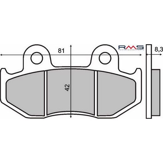 Bremsbeläge RMS 225102650 organic