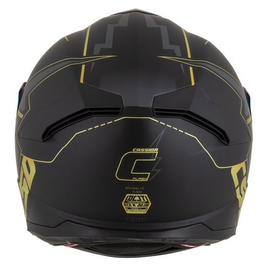 Full face helmet CASSIDA Integral GT 2.1 Flash matt black/ metallic gold/ dark grey 2XL
