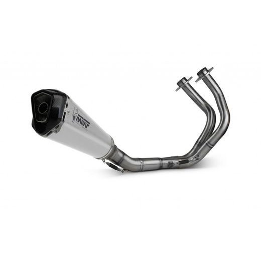 Auspuff komplett 2x1 MIVV DELTA RACE K.044.LDRX Stainless Steel / Carbon cap