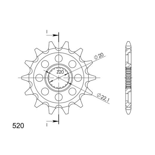 Ritzel SUPERSPROX CST-1590:14 14T, 520