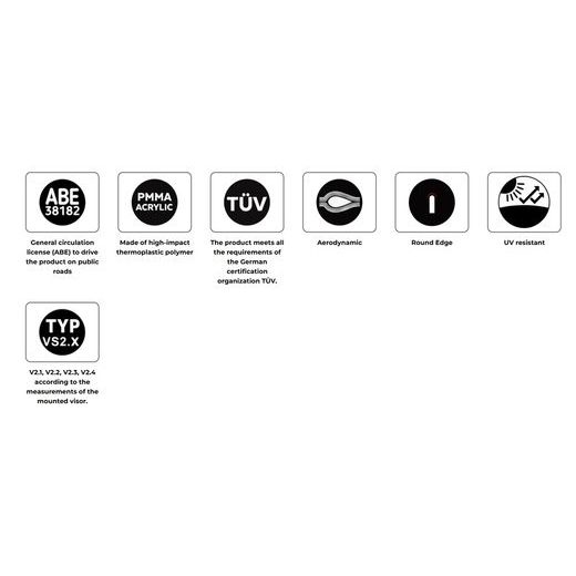 Windschutzscheibe PUIG TOURING WITH VISOR 21343W transparent