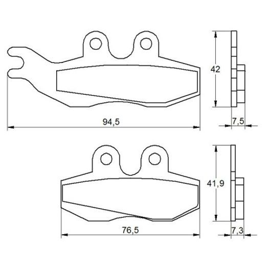 Bremsbeläge ACCOSSATO AGPA20 ST