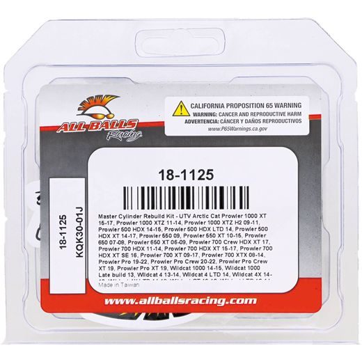 Master Cylinder Rebuild kit All Balls Racing MCR18-1125
