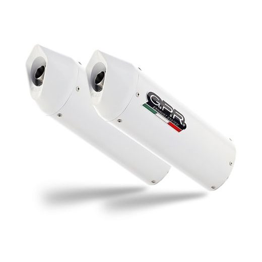 Dual bolt-on silencer GPR ALBUS KTM.11.1.ALB White glossy including removable db killers