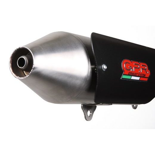Slip-on exhaust GPR POWER BOMB QUA.4.CAT.BOMB Brushed Stainless steel including removable db killer and catalyst