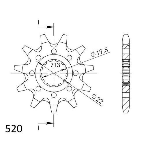 Ritzel SUPERSPROX STEALTH CST-1439:11.1 11T, 520