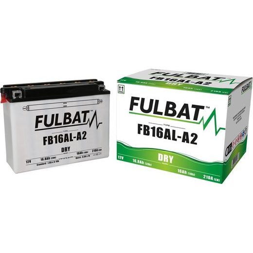 Konventionelle Motorradbatterie (mit Säurepackung) FULBAT FB16AL-A2 (YB16AL-A2) Acid pack included
