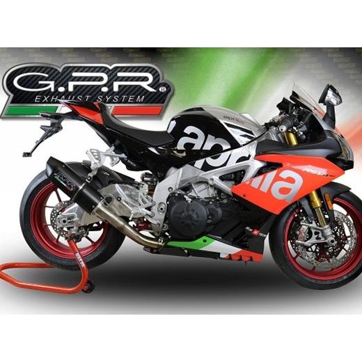 Slip-on exhaust GPR FURORE NERO K.17.CAT.FUNE Matte Black including removable db killer, link pipe and catalyst