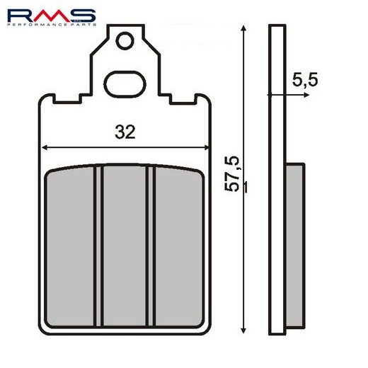 Bremsbeläge RMS 225100070 organic