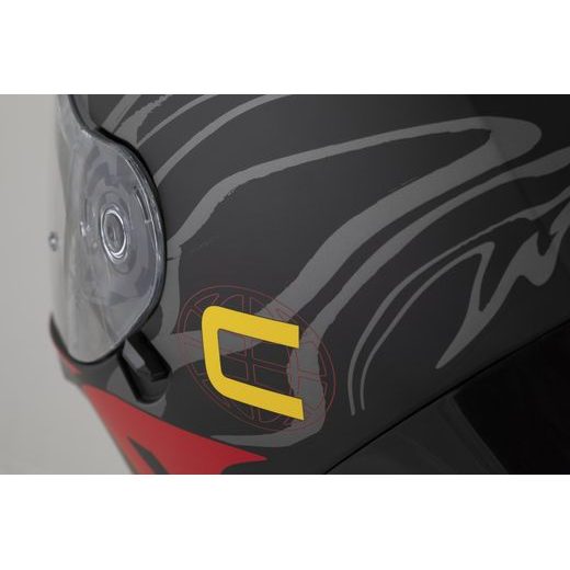 Full face helmet CASSIDA Orbit Multivers black matt,red,gray,yellow M