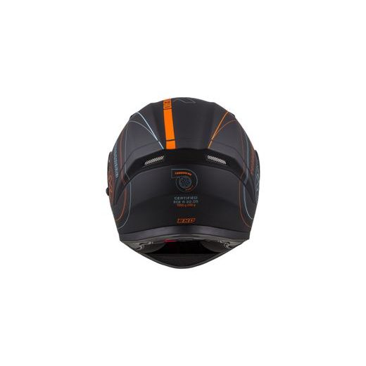 Full face helmet CASSIDA INTEGRAL 3.0 TURBOHEAD black matt/ orange/ blue (gulf style) 2XL