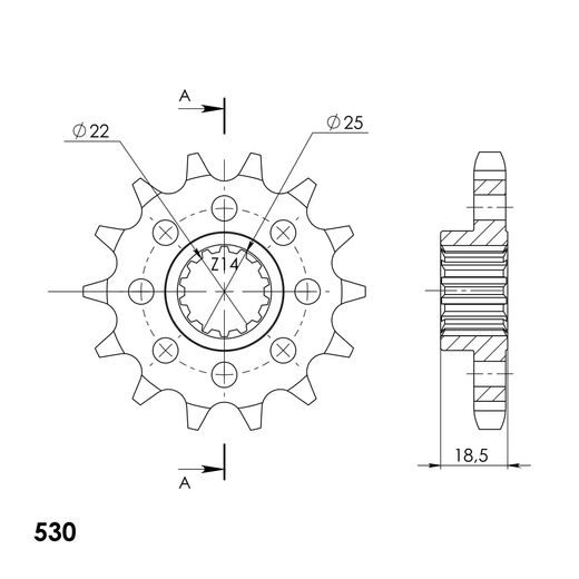 Ritzel SUPERSPROX CST-4054_530:15 15T, 530