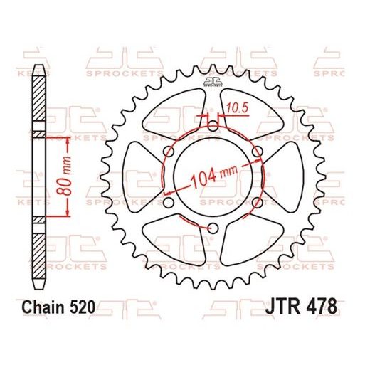 Ketten Rad JT JTR 478-48 48T, 520