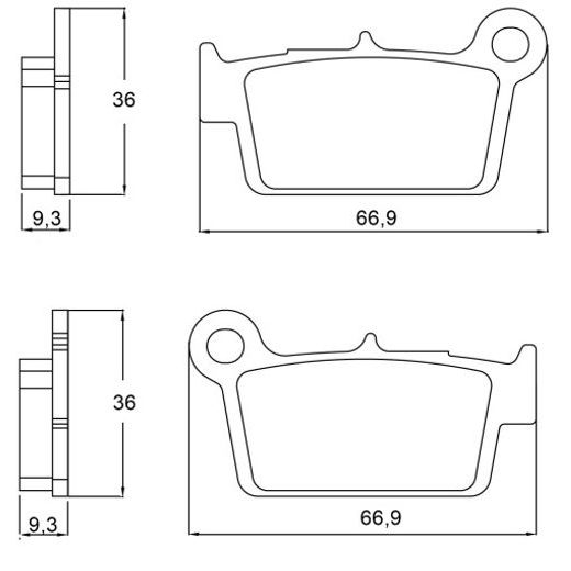 Bremsbeläge ACCOSSATO AGPP106 OR