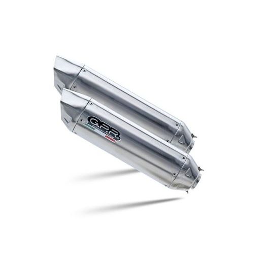 Dual slip-on exhaust GPR FURORE-X INOX Y.64.FXSC Matte Black including removable db killers and link pipes