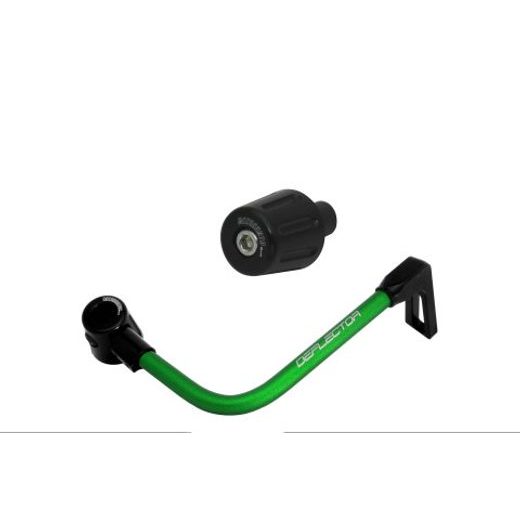 Lever guard ACCOSSATO with green hose and joint right, aluminium