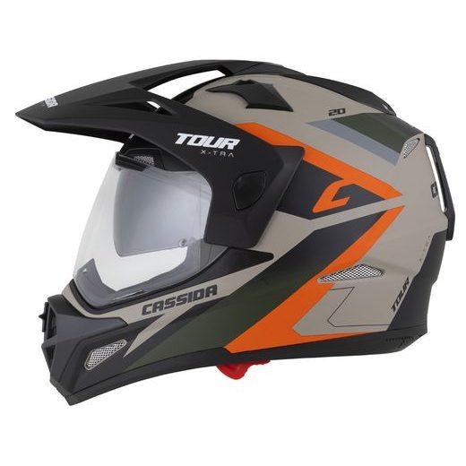 Motocross Helmet CASSIDA TOUR 2.0 X-TRA /black matt peak L