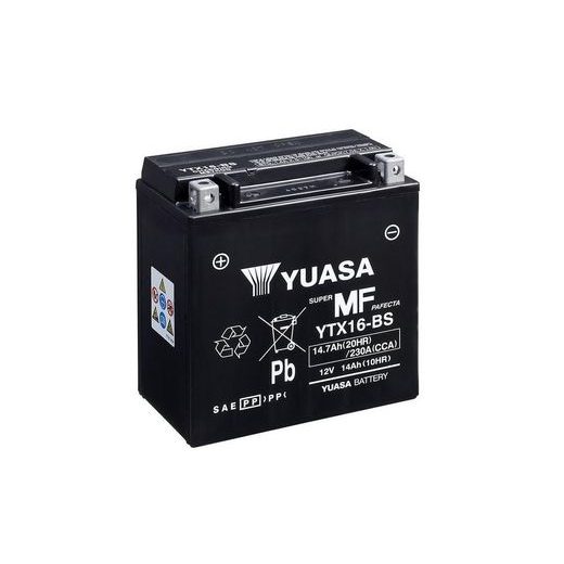 Wartungsfreie Motorradbatterie YUASA YTX16-BS
