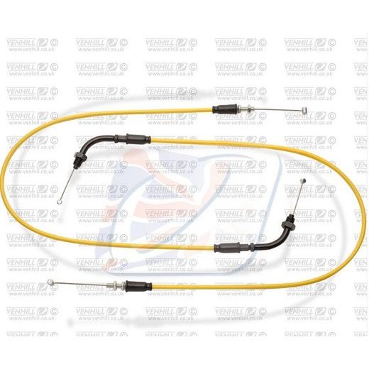 Throttle cables (pair) Venhill H02-4-103-YE featherlight gelb