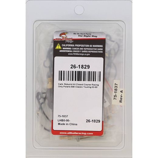 Carburetor Rebuild Kit All Balls Racing CARK26-1829